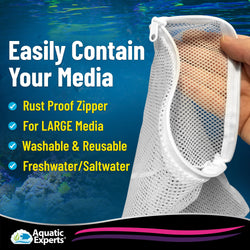 Aquatic Experts Aquarium Filter Bag - Max Flow Mesh Media Bags for Superior Aquarium Filtration