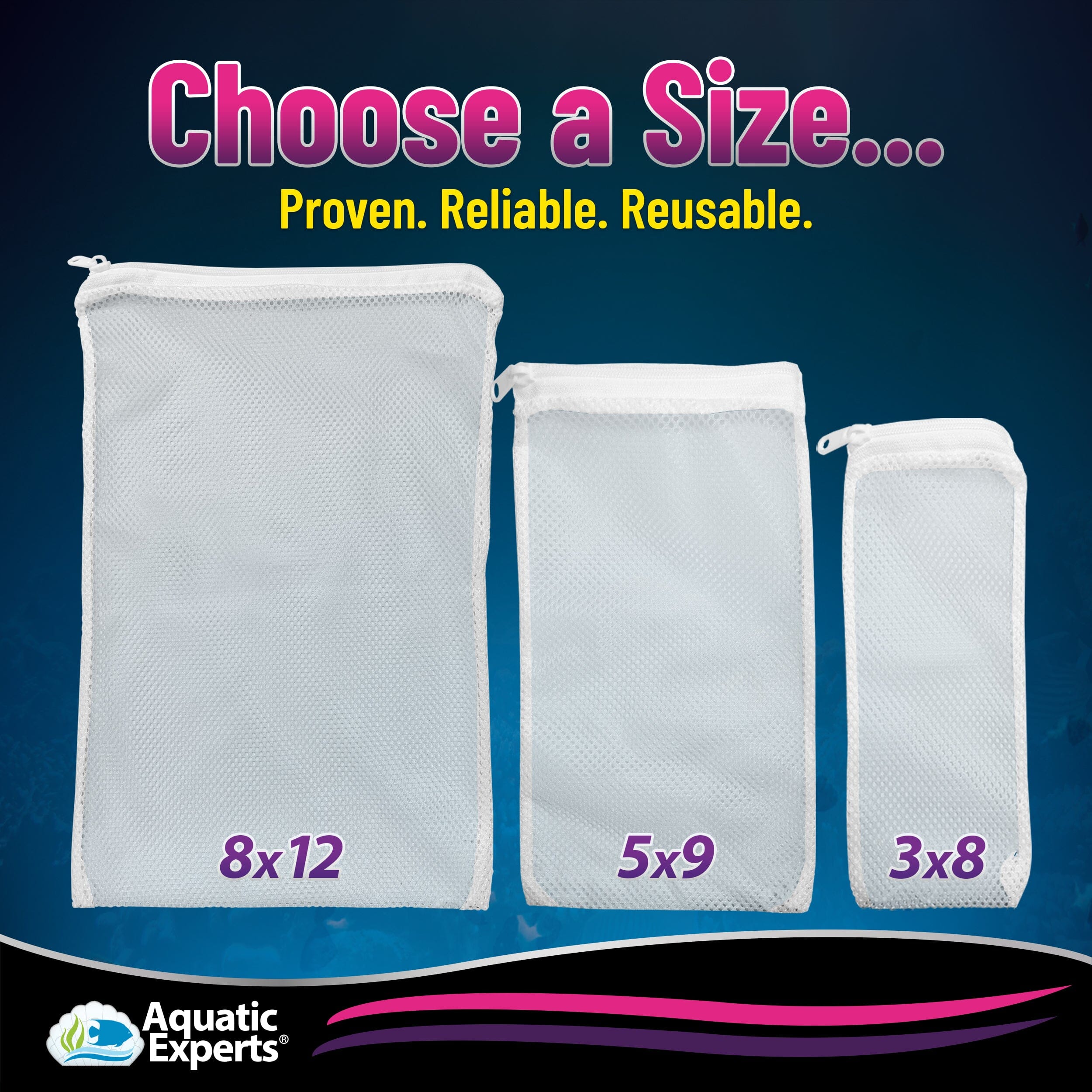 Aquatic Experts Aquarium Filter Bag - Max Flow Mesh Media Bags for Superior Aquarium Filtration