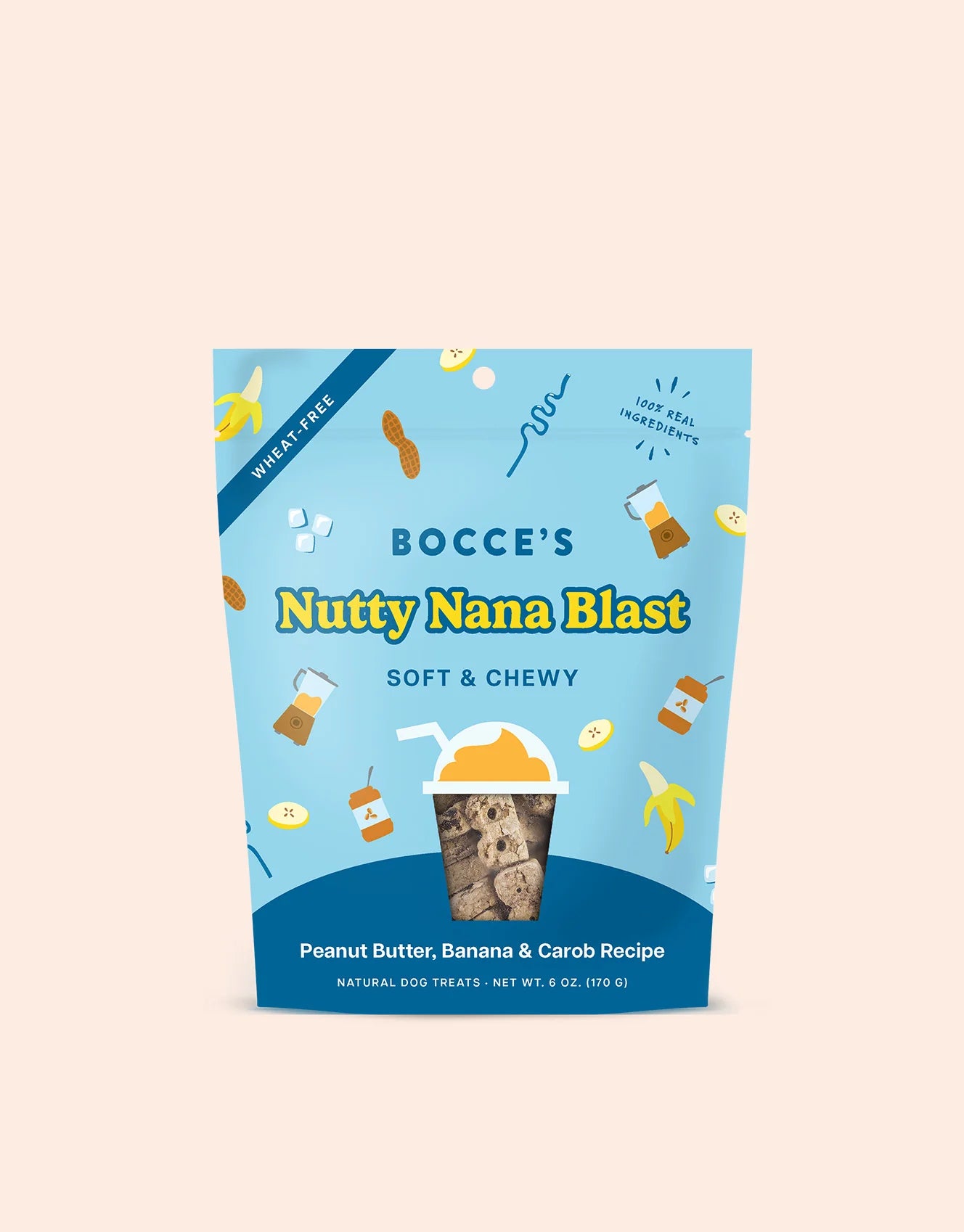 Bocces Dog Soft Chew Nutty Nana Blast (6oz)