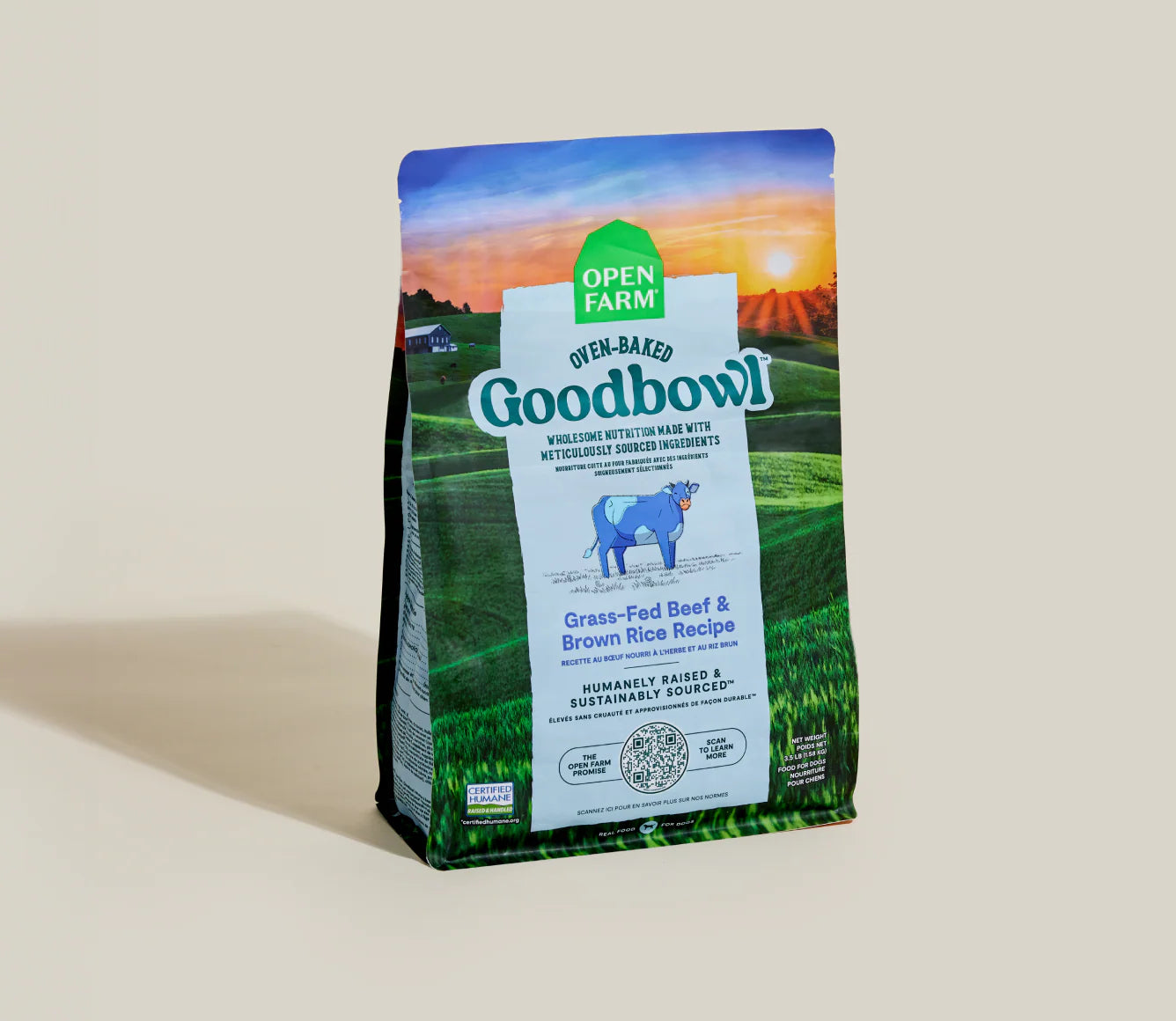 Open Farm Goodbowl Grass-Fed Beef & Brown Rice Dry Dog Food (3.5lb)