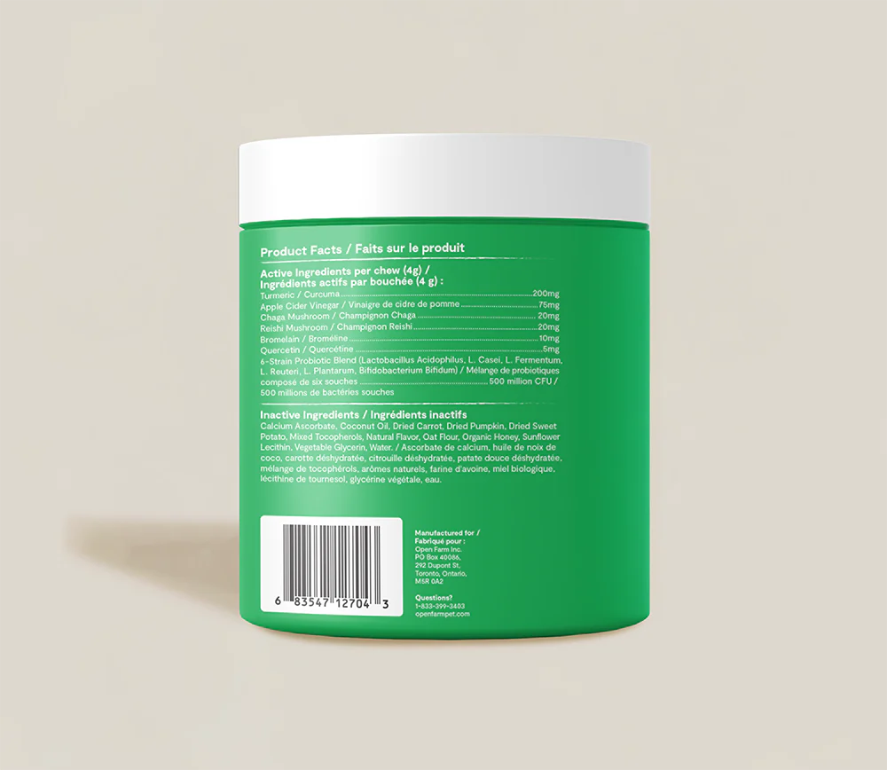 Open Farm Dog Immune Health Supplement Chews (12.5oz)