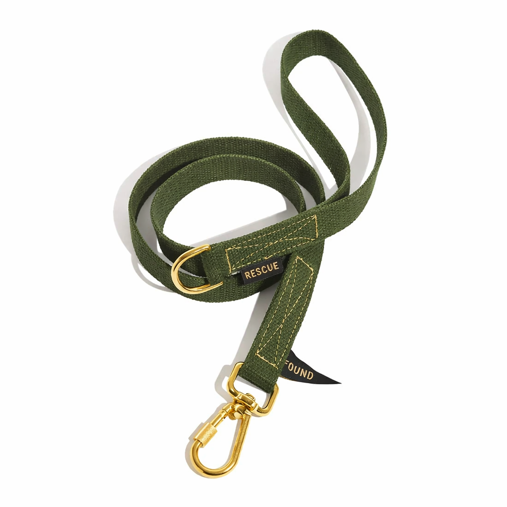 Found Classic Cotton Dog Leash | Olive