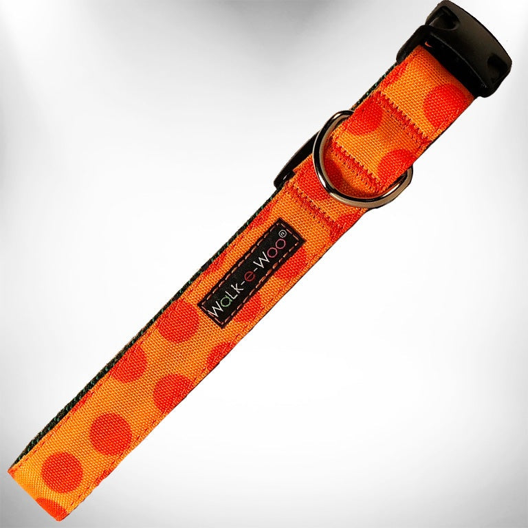 Walk-e-Woo Polka Dot Dog Collars, Leads, and Bows - Monotone - 6 Styles