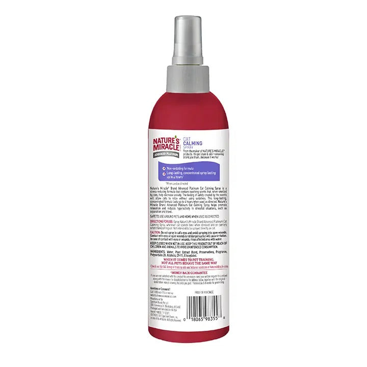 Nature's Miracle Advanced Platinum Cat Calming Spray (8oz)