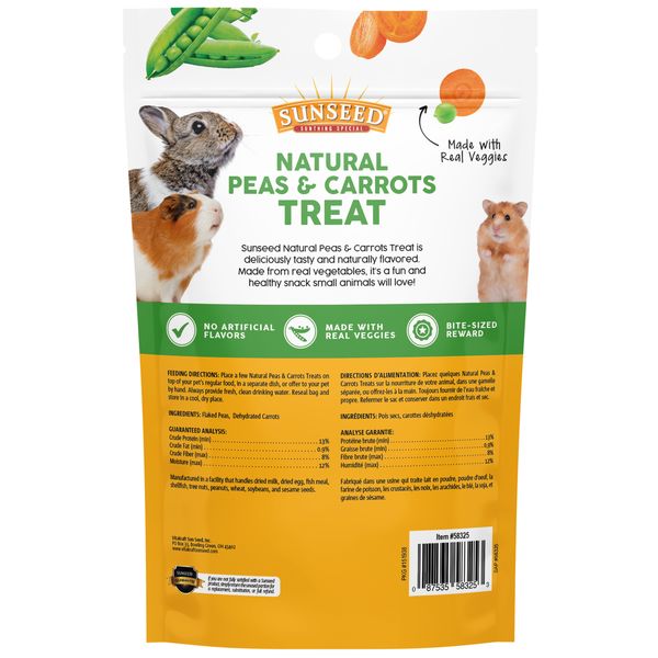 3.5oz Sunseed Natural Peas & Carrots Treat