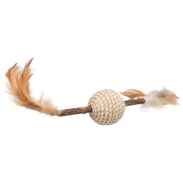 Trixie Silvervine Feather Rattle, 7.9 in