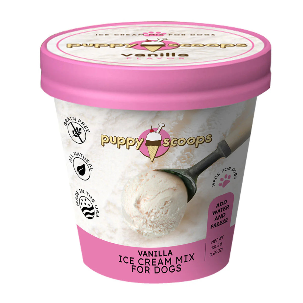 Puppy Cake Scoops Ice Cream Mix Vanilla Pint Large (4.65oz)