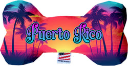 Dog Plush Bone Toys, "Puerto Rico" (Available in different pattern options)