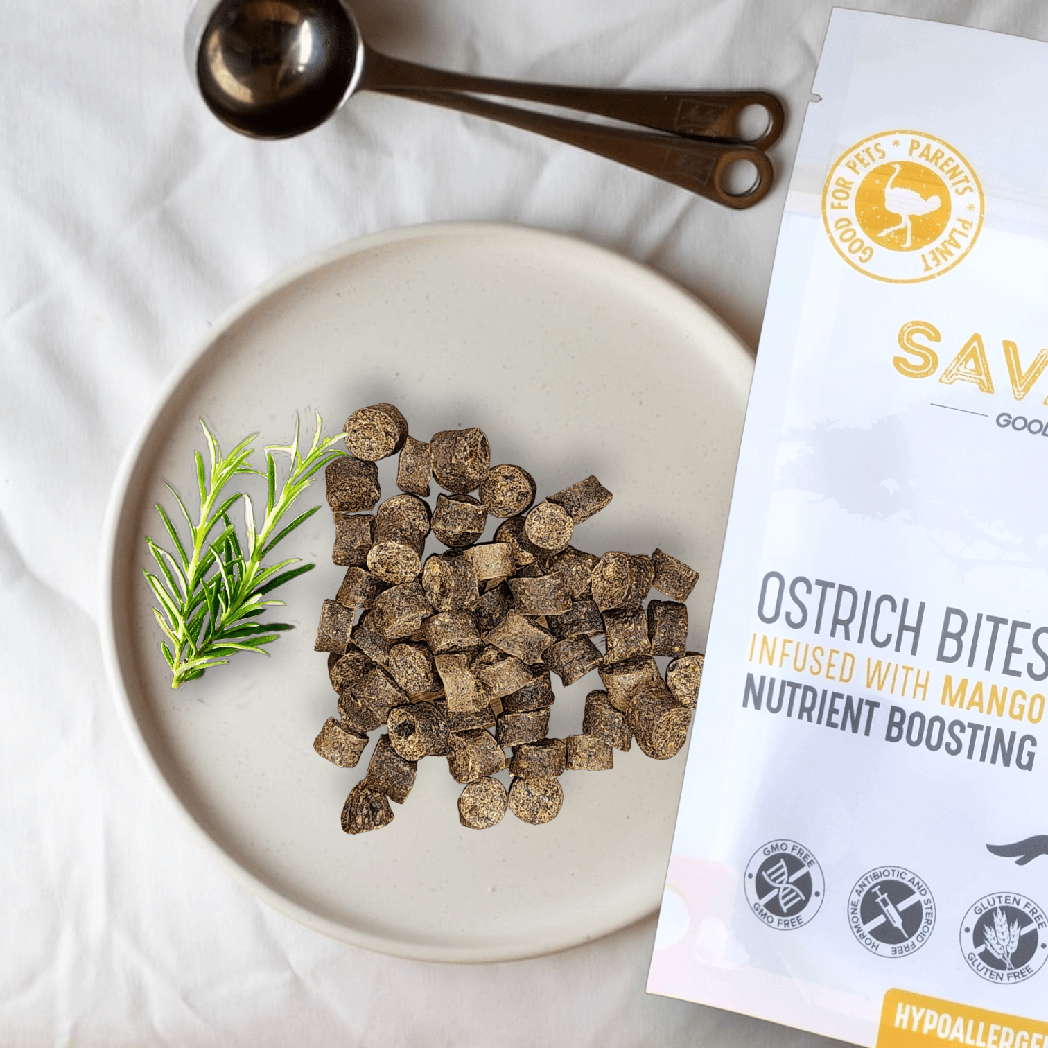 Ostrich Bites with Mango (3oz): The Tropical, Nutrient-Rich Treat for Dogs