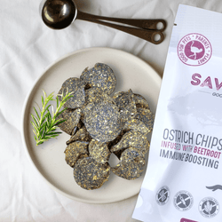 Ostrich Chips with Beetroot (2.5oz): The Flavorful, Immune-Boosting Treat for Dogs