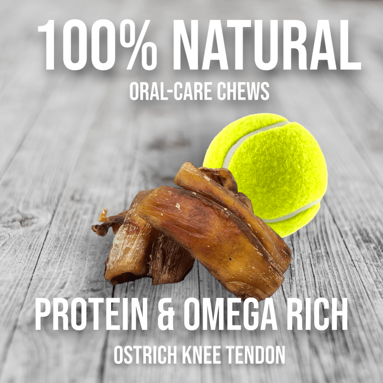 Chewy Ostrich Knee Tendon: The Satisfying, Joint-Supporting Chew (2.5oz)