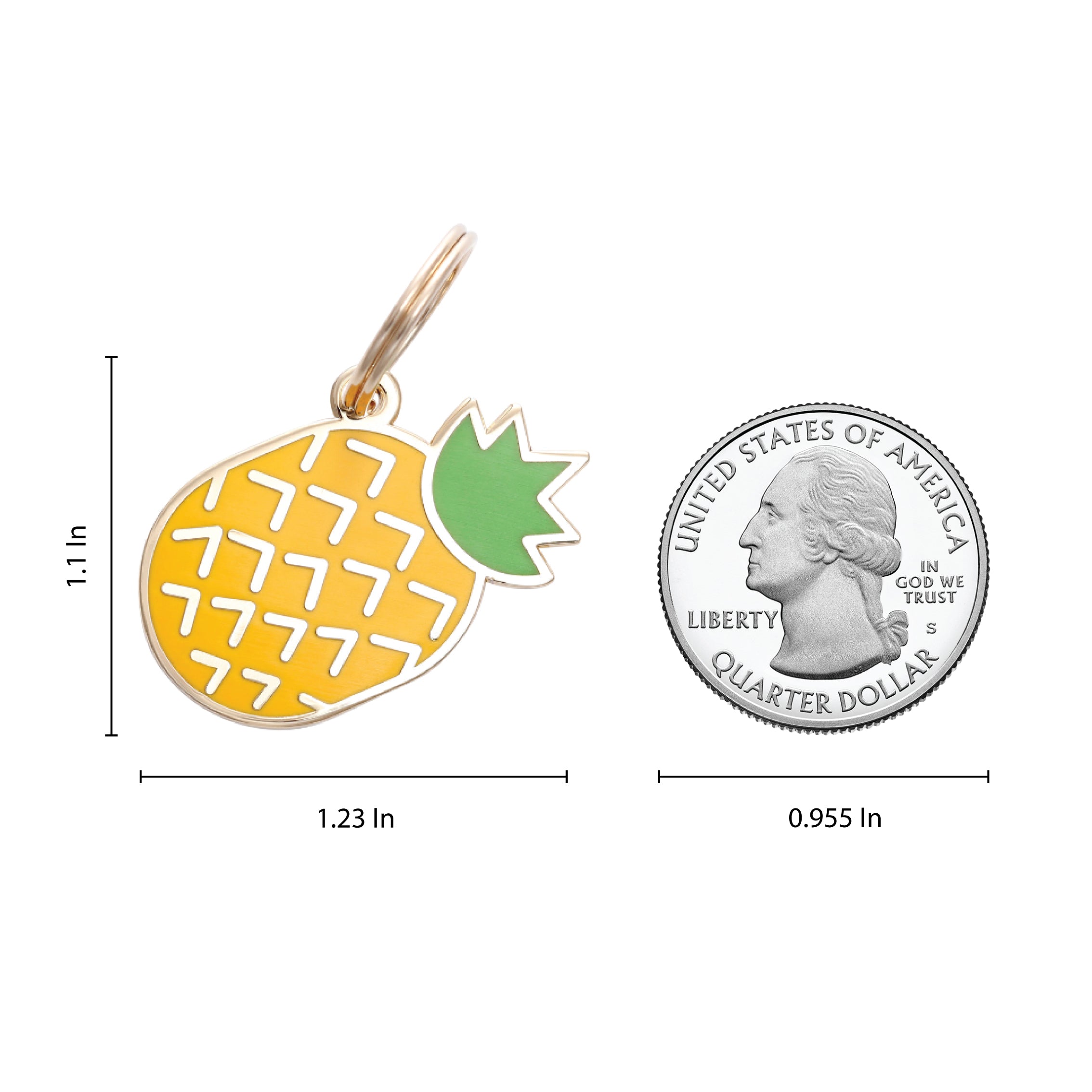 Pineapple Pet ID Tag