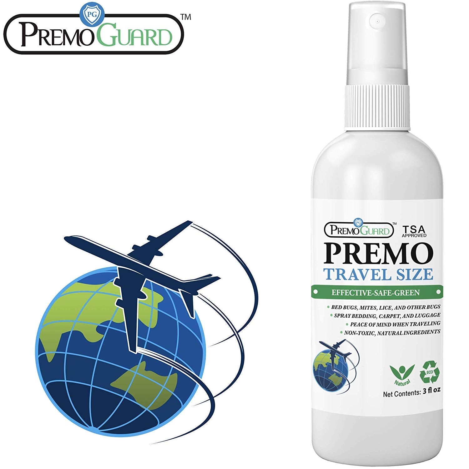 Bed Bug & Mite Killer Spray | Natural & Non-Toxic | Premo Guard