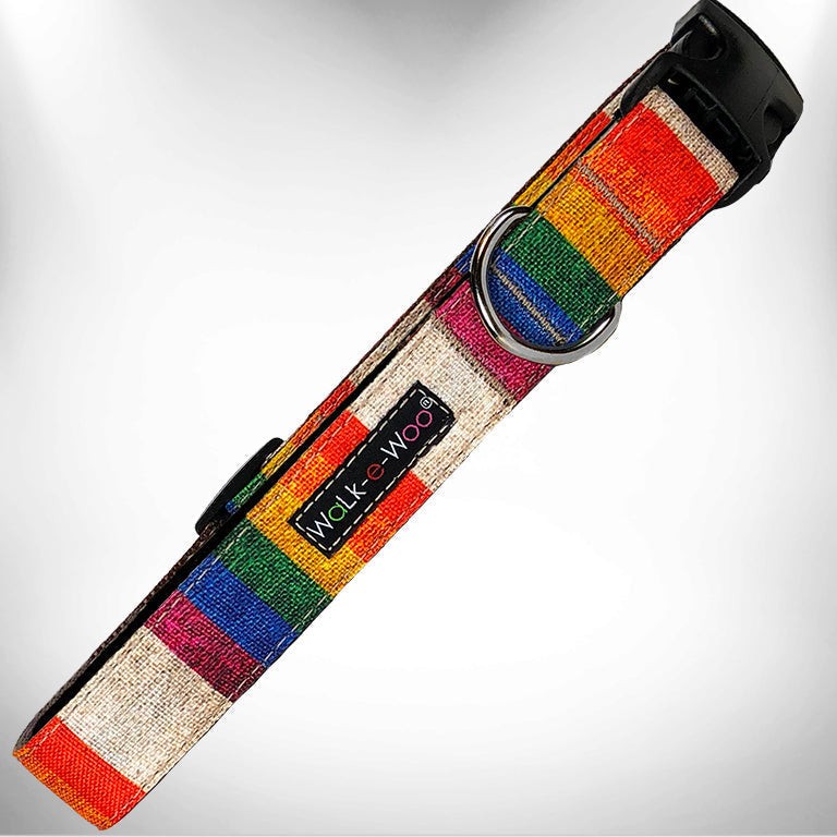 Walk-e-Woo Rainbow Pride Dog Collars, Leads, and Bows
