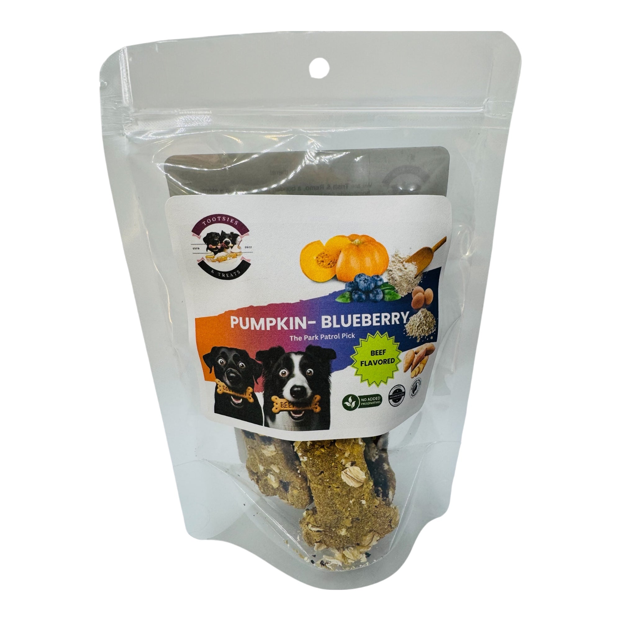 Tootsies & Treats Beef Flavored Pumpkin Blueberry (4oz)