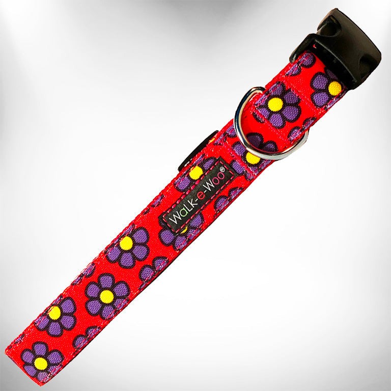 Walk-e-Woo Flower Dog Collars, Leads, and Bows - 6 Styles