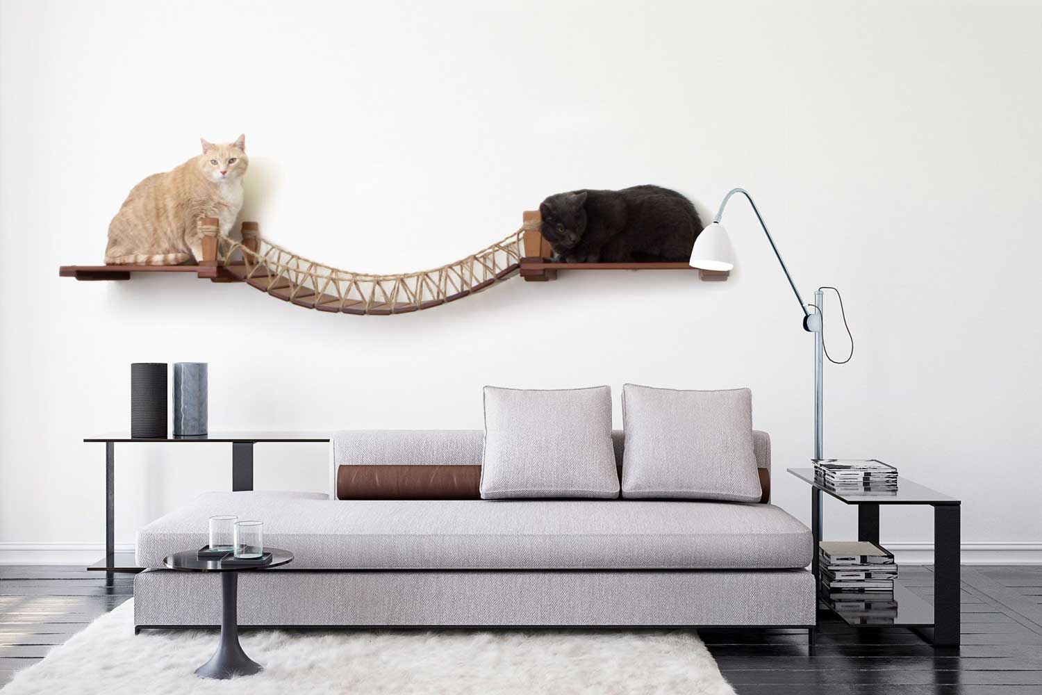 Cat Wall Bridge and Shelf Set