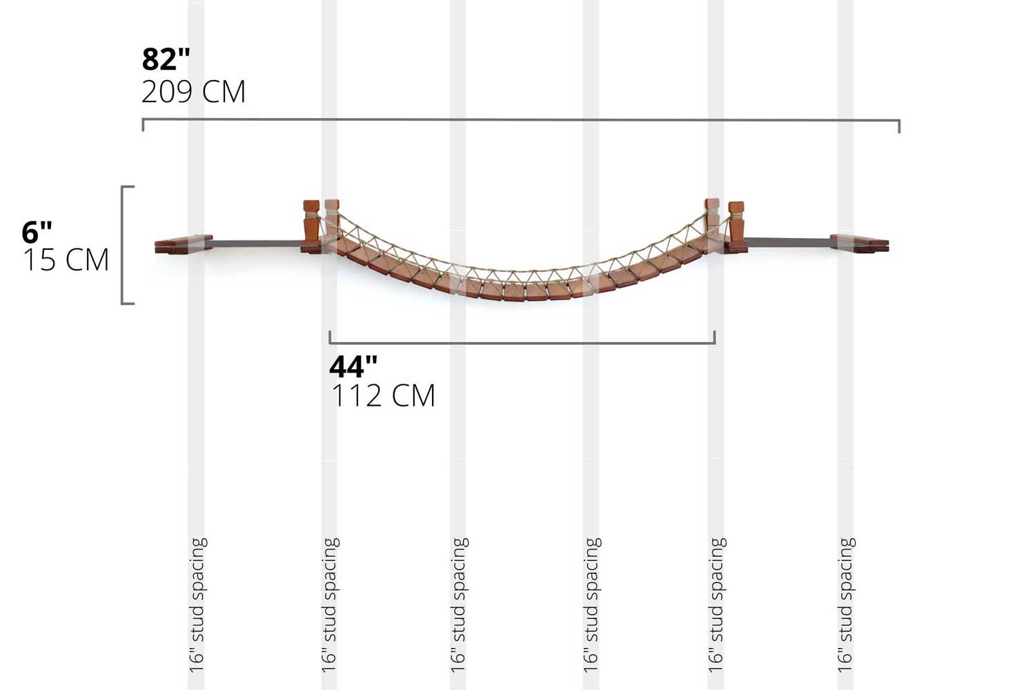 Double Cat Hammock and Climbing Bridge Combo