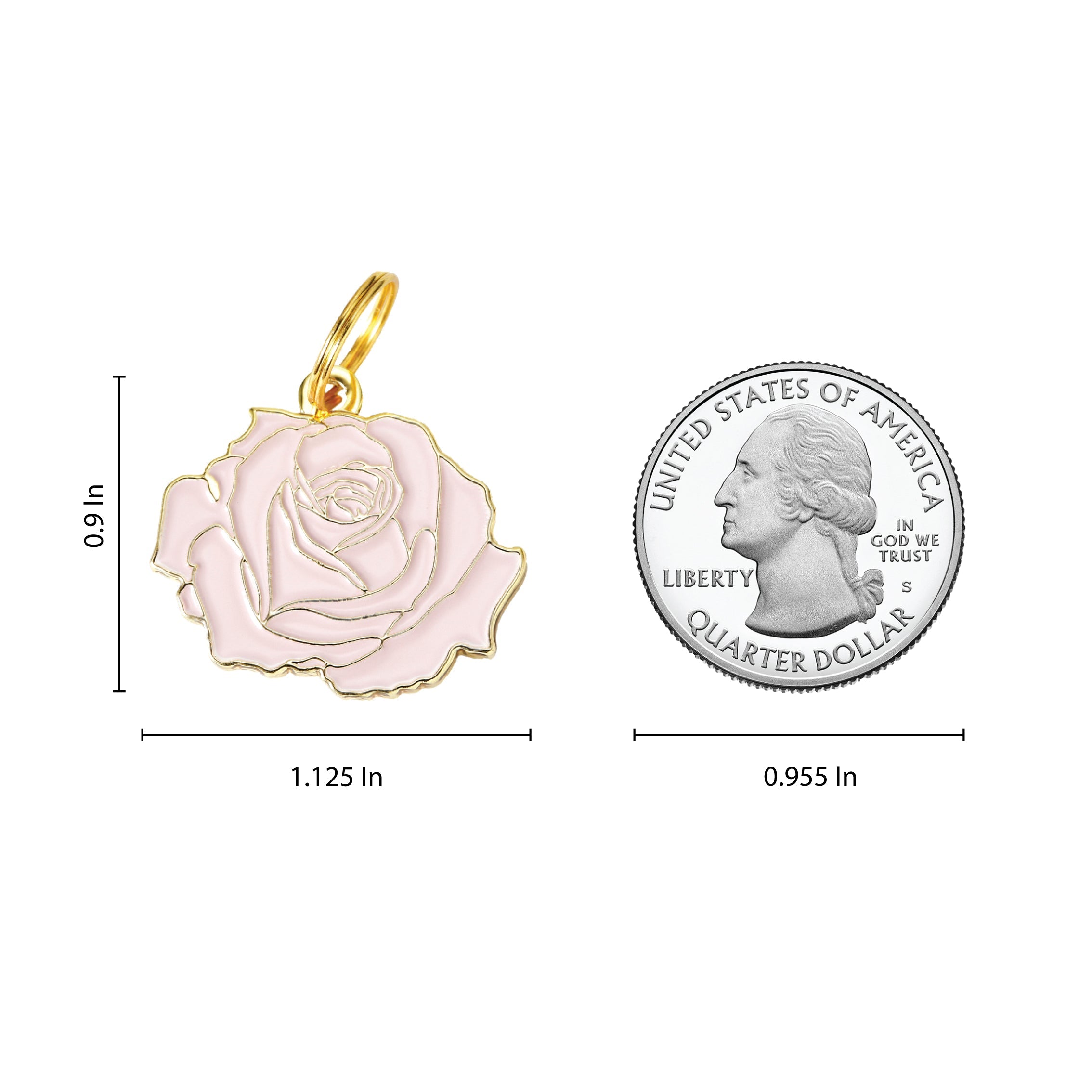 Rose - Gold & Pink - Pet ID Tag