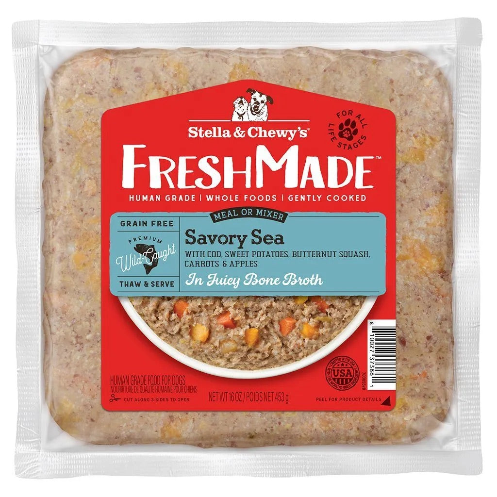 Stella & Chewy's Fresh Made Savory Sea Frozen Dog Food (16oz)