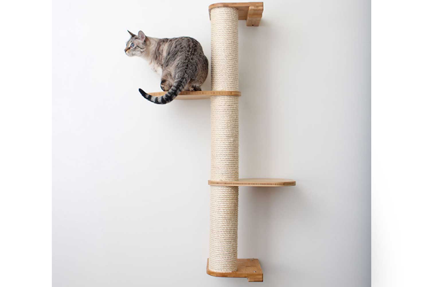 Wall Mounted Cat Climbing Pole - Sisal