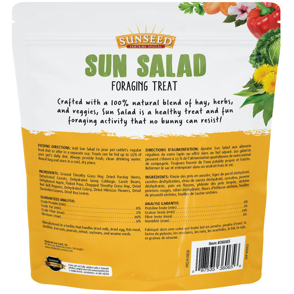 10oz Sunseed Sun Salad Rabbit Foraging Treat