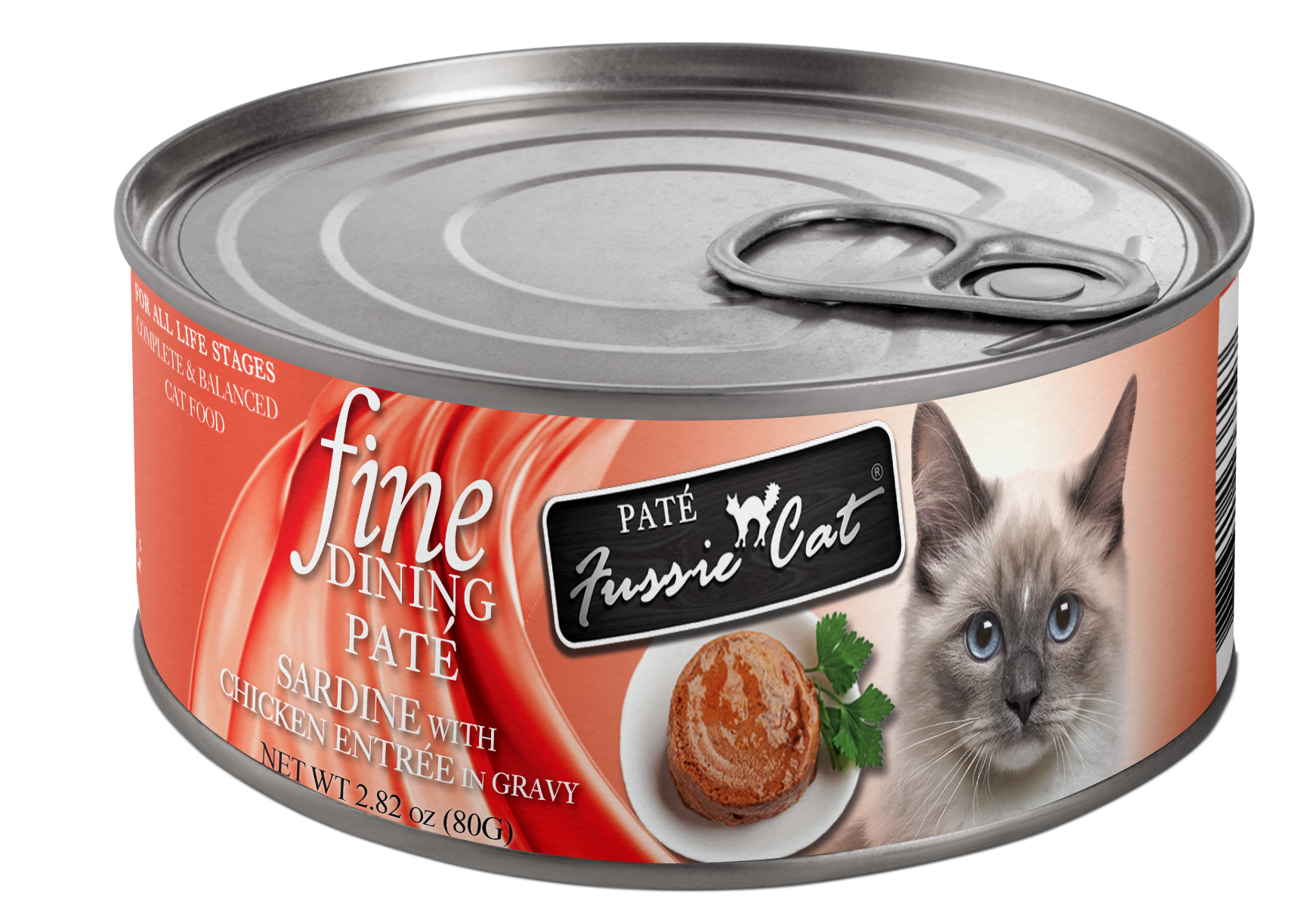 FUSSIE CAT FINE DINING CC 2.82.oz PATÉ CHKN DE SARDINA