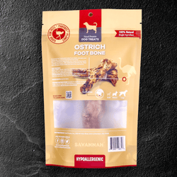 Ostrich Foot Bone (7" x 3.5"): The Flavorful & Long-Lasting Chew for Medium to Large Dogs