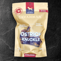 Ostrich Knuckle (Medium – 4" x 3"): The Perfect Chew for Small to Medium Dogs & Sensitive Stomachs