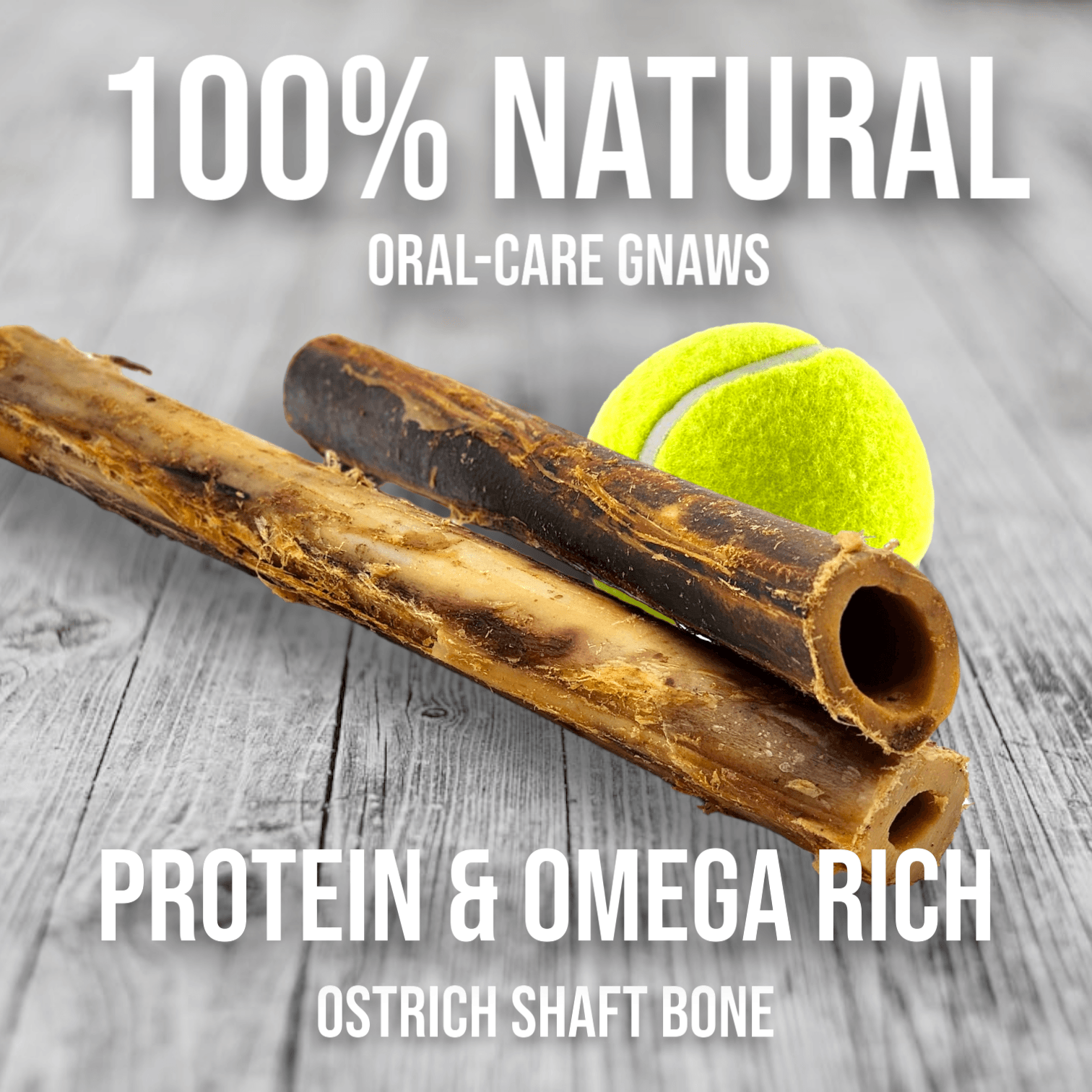 Ostrich Shaft Bones (11" x 2"): The Long-Lasting, Flavorful Chew for Medium to Large Dogs
