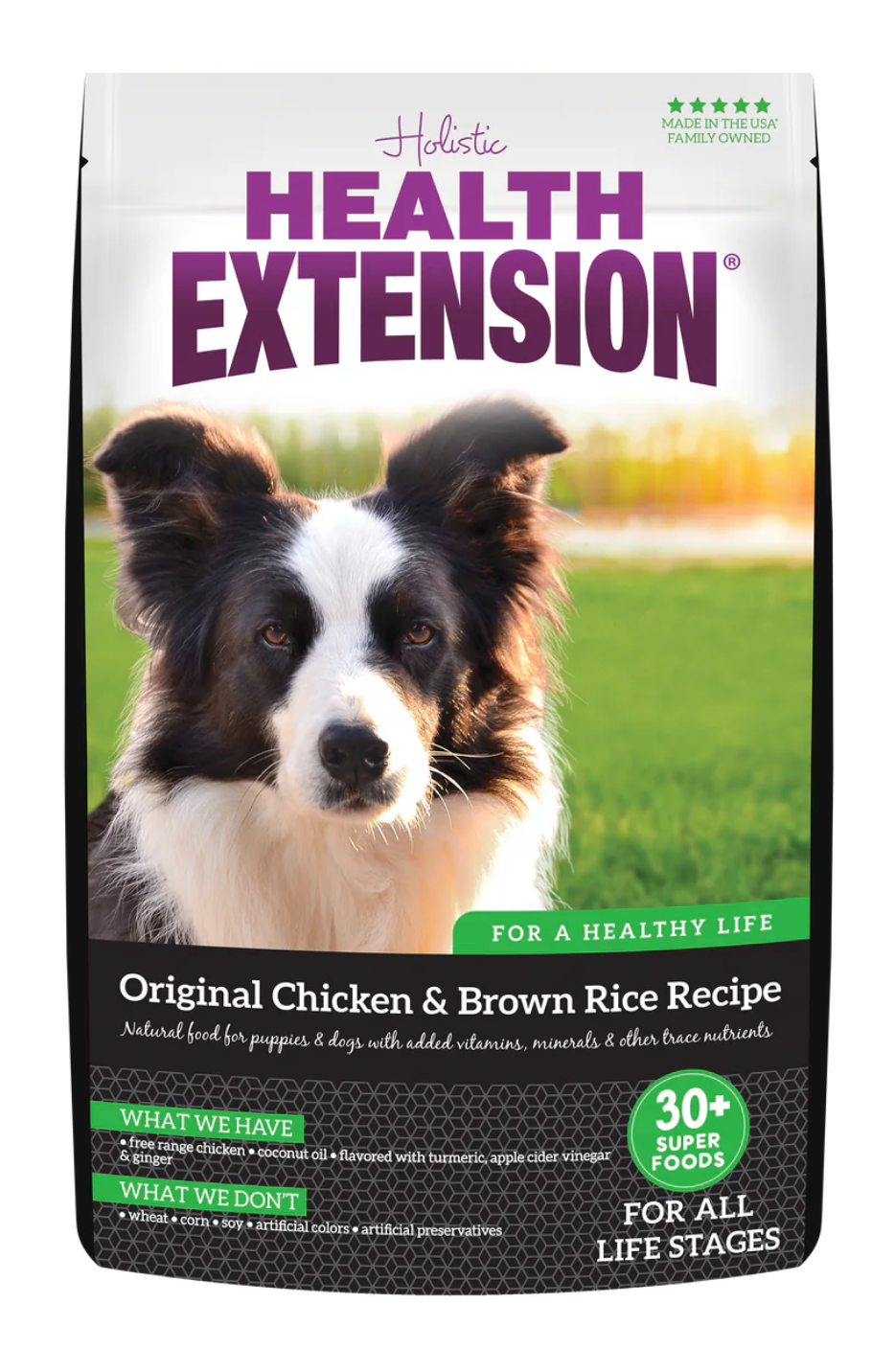 15 lb Health Extension All Life Stages Alimento original para perros con pollo y arroz integral 