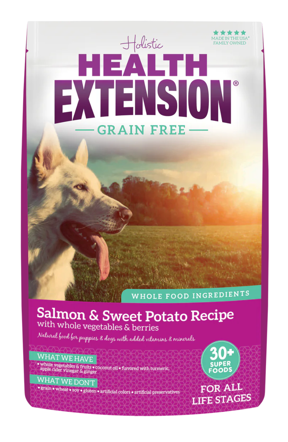 Health Extension All Life Stages Grain Free Salmon and Sweet Potato Dog Food (4lb)