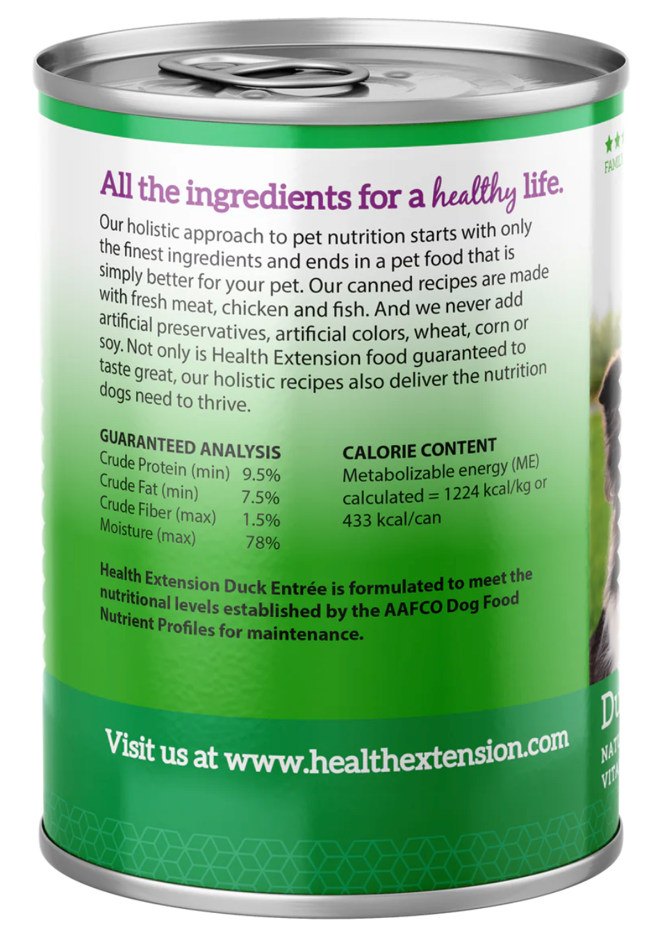Health Extension All Life Stages Grain Free Duck Entree Wet Dog Food (12.5oz)