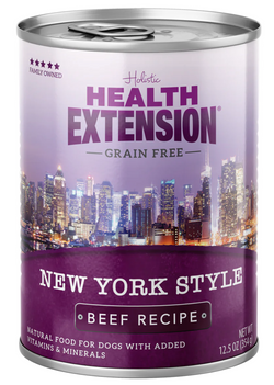 12.5oz Health Extension All Life Stages Alimento húmedo para perros sin cereales estilo New York Beef 