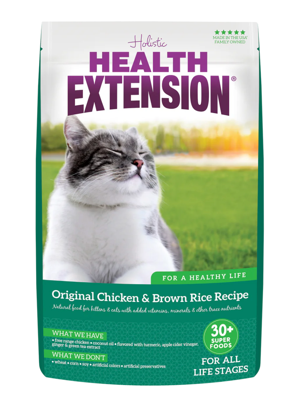 Health Extension All Life Stages Grain Free Chicken and Original Brown Rice Cat Food (4lb)