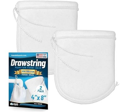 Aquatic Experts Drawstring Filter Sock 200 Micron for Saltwater & Reef AquariumsAquarium Filter Sock 200 Micron for Saltwater & Reef Aquariums