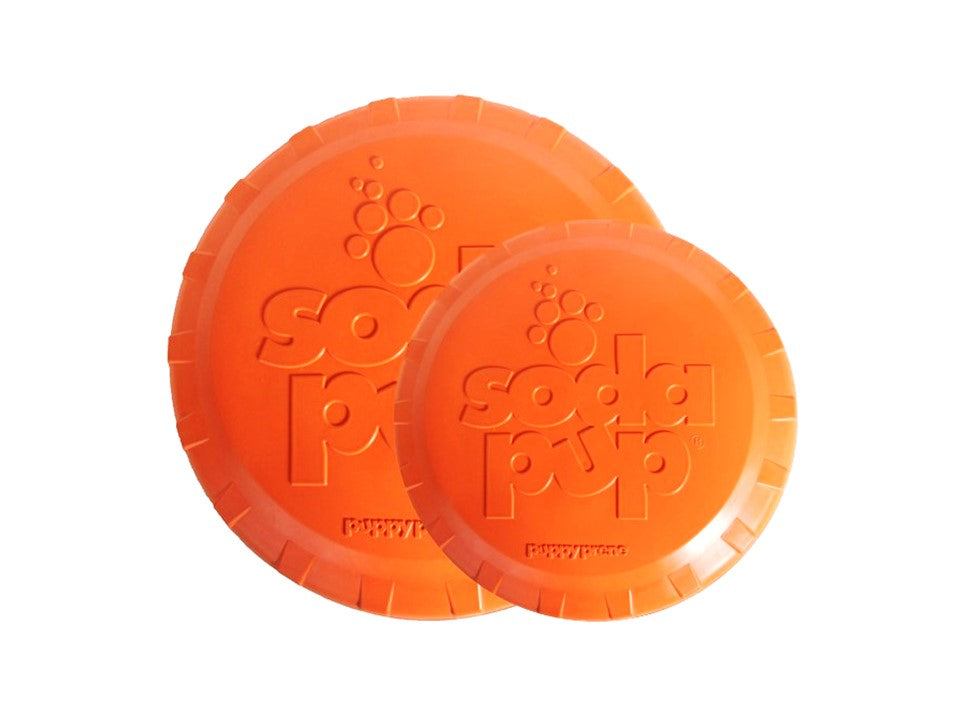 Bottle Top Flyer Durable Rubber Retrieving Frisbee - Orange