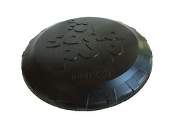 Magnum Bottle Top Flyer Ultra Durable Rubber Retrieving Frisbee - Large - Black