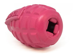 USA-K9 Puppy Grenade Durable Rubber Chew Toy & Treat Dispenser for Teething Pups - Pink