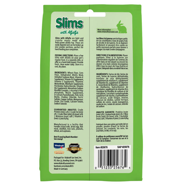 1.76oz Vitakraft Slims with Alfalfa