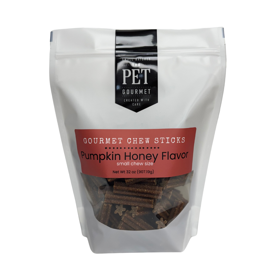 Small Pumpkin & Honey Gourmet Chew Sticks – 2 lb Bag
