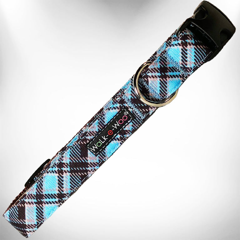 Plaid Dog Collars, Leads, and Bows - 4 Styles