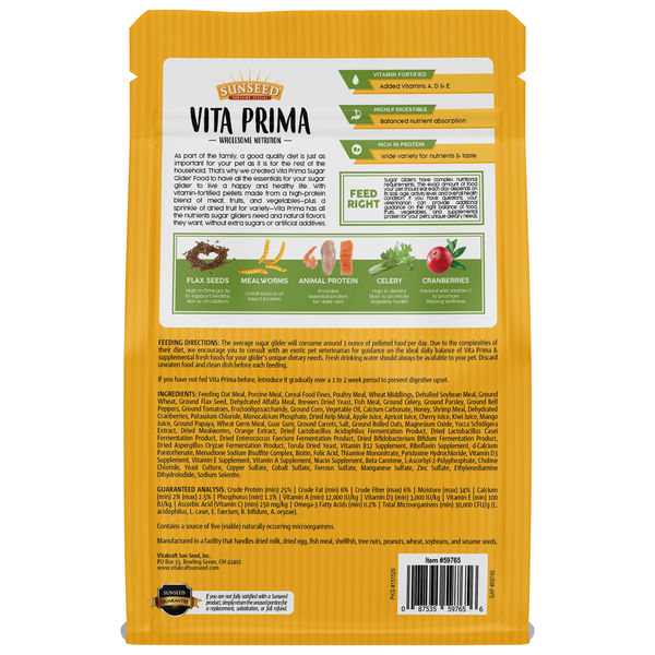 1.75lb Sunseed Vita Prima Sugar Glider Food