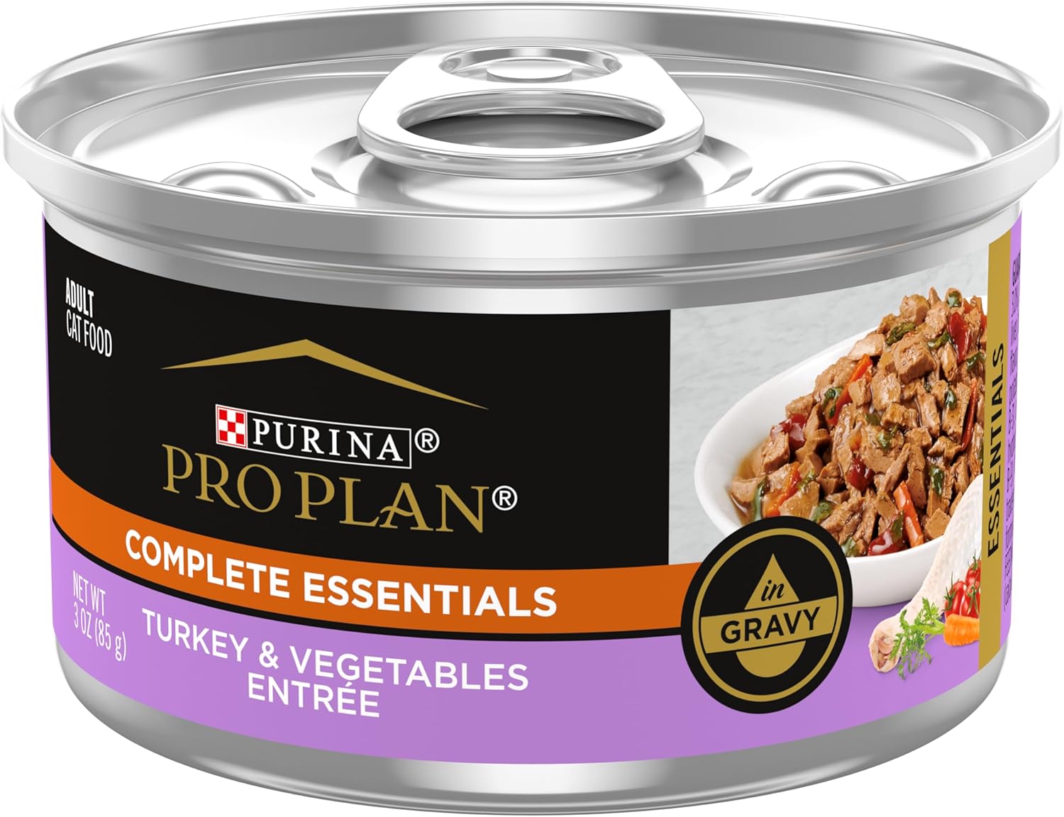 Pro Plan Complete Essentials Turkey & Vegetables Entrée In Gravy Wet Cat Food (3oz)