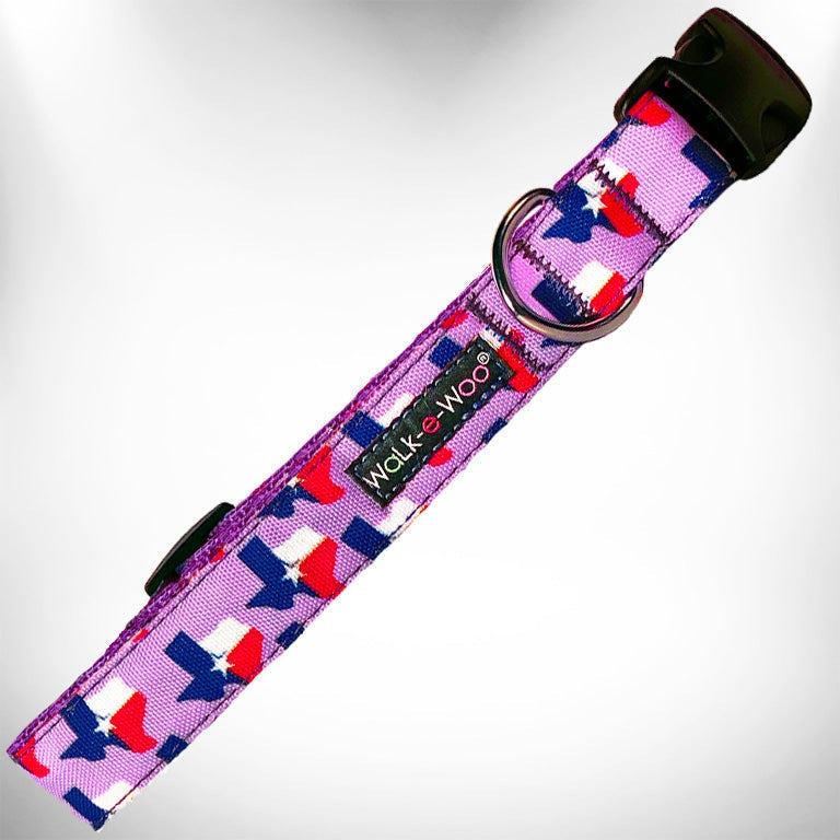 Walk-e-Woo Colorado and Texas Dog Collars, Leads, and Bows - 6 Styles