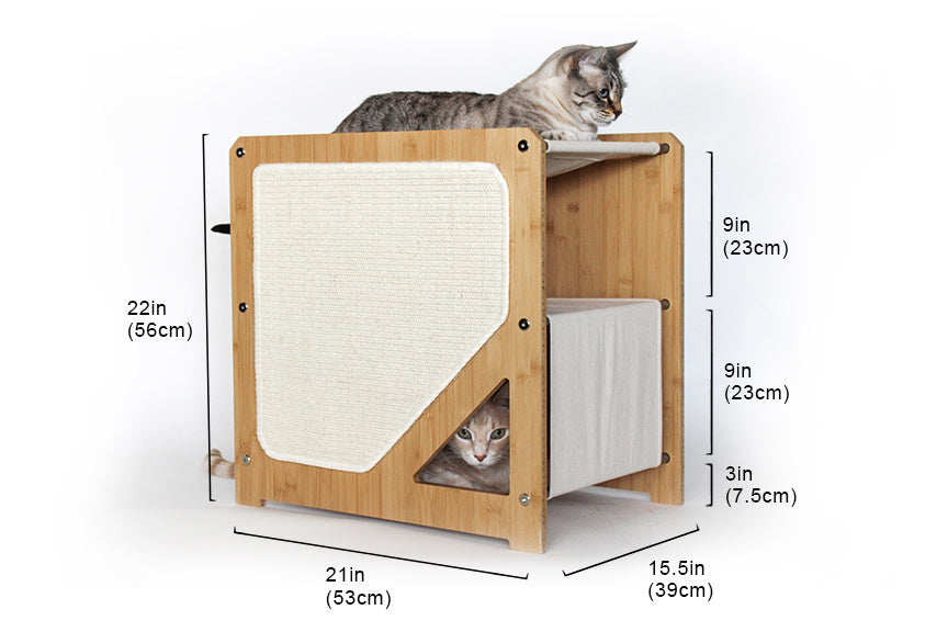 The Grotto - Short Cat Tree for Small Spaces