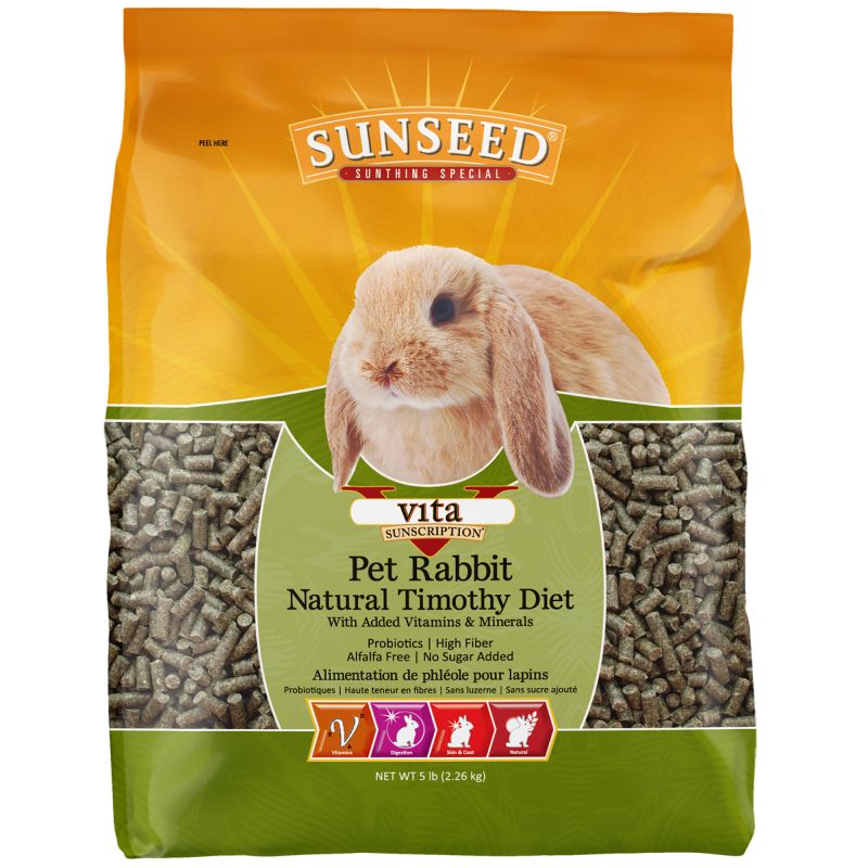 5lb Sunseed Vita Natural Timothy Pet Rabbit Diet