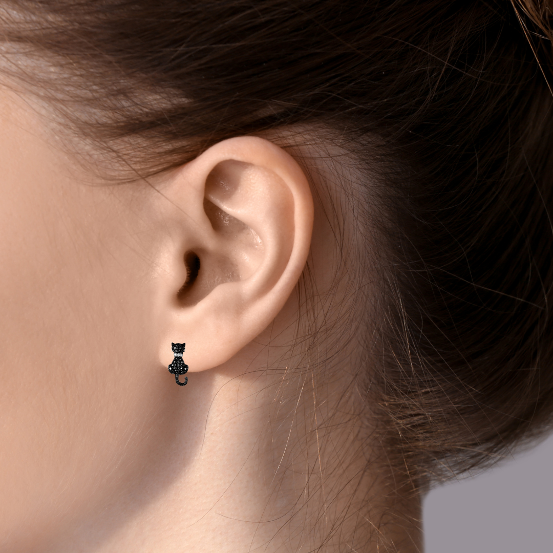 Black Cat Earrings