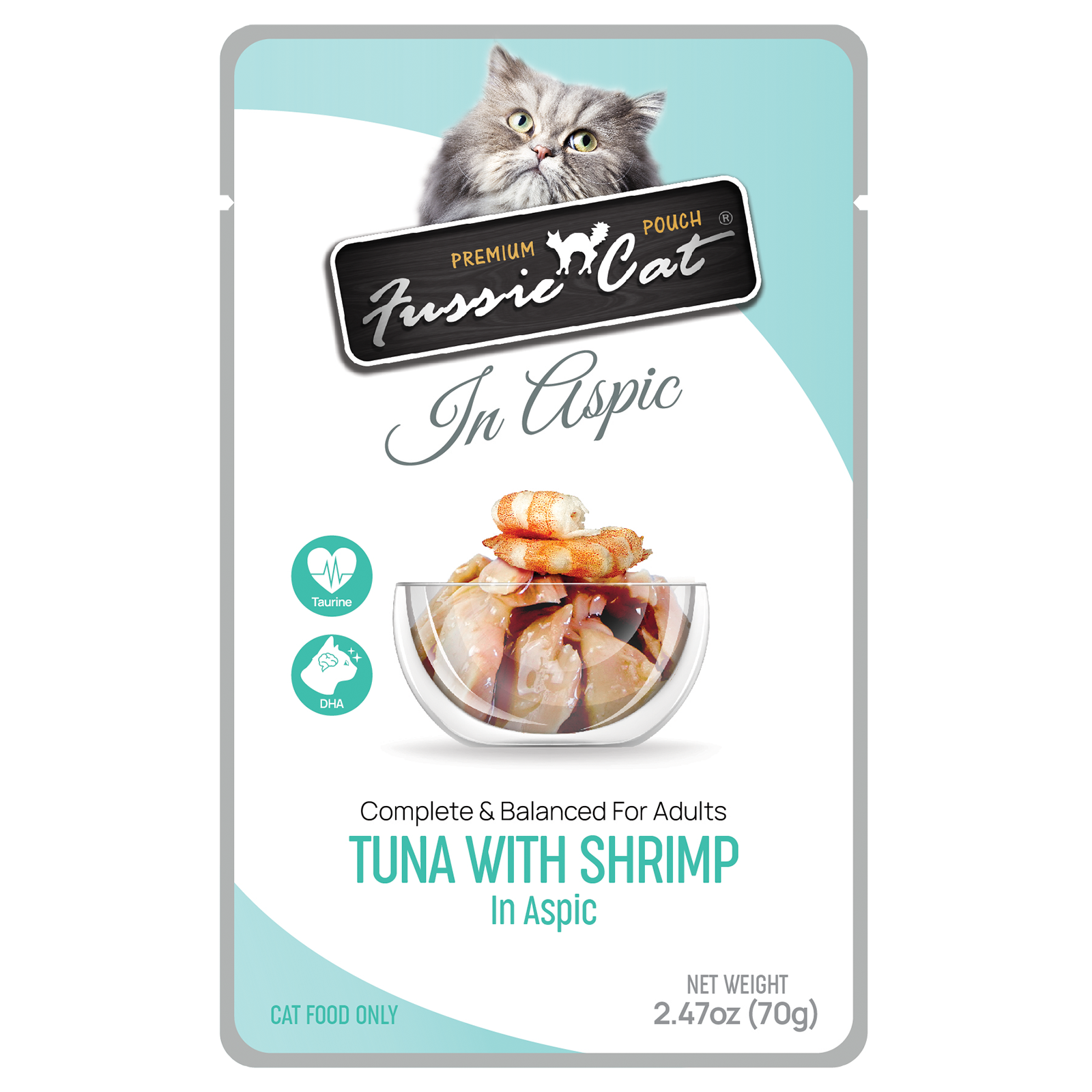 Fussie Cat Pouch - Tuna with Shrimp in Aspic (2.47oz)