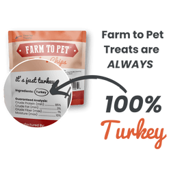 Farm To Pet Turkey Chips Snack Packs for Dogs